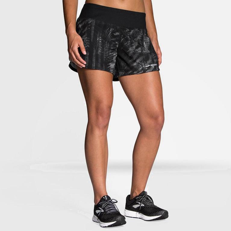 Brooks Women's Chaser 5 Running Shorts Singapore - Grey (35670-JQRY)